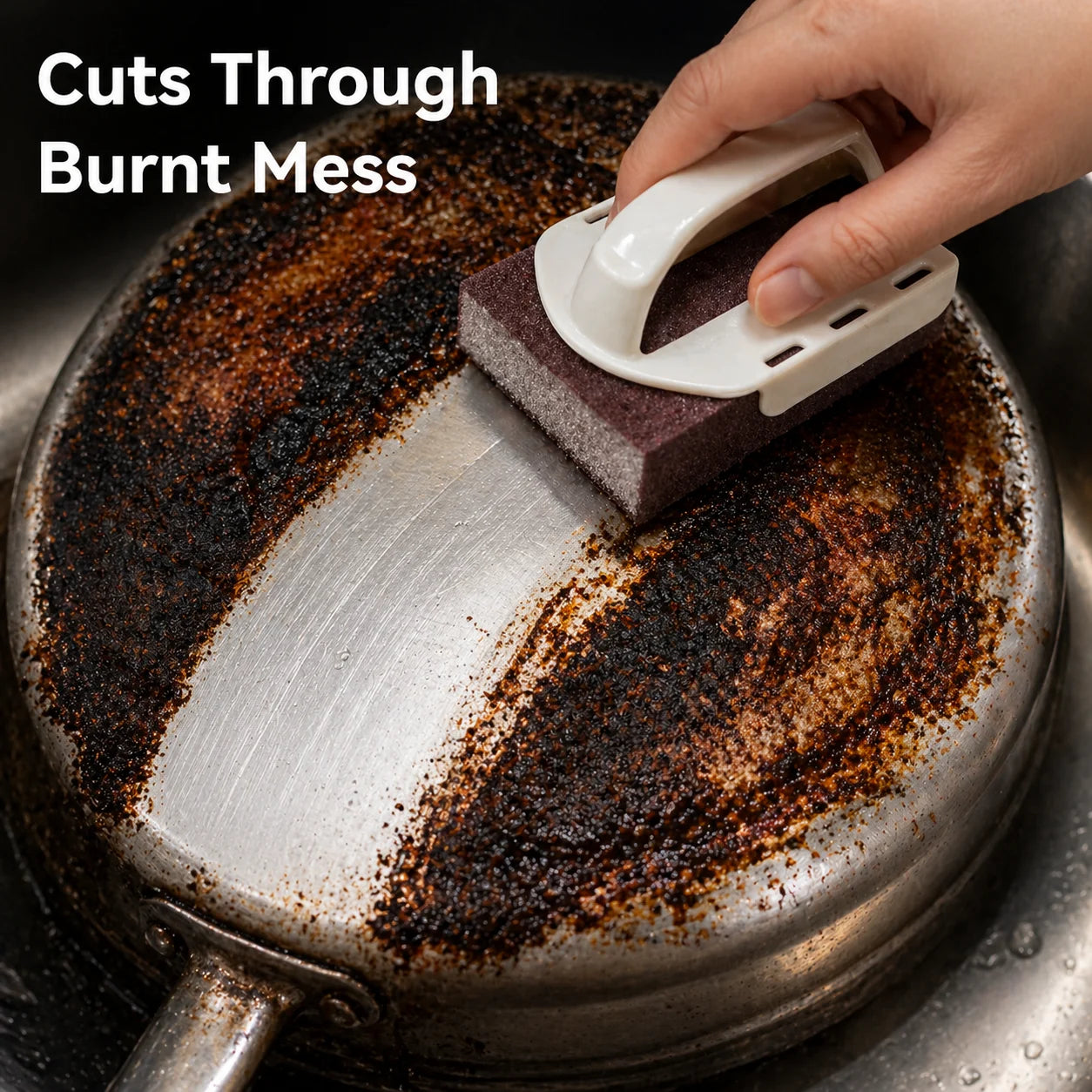 Nano Heavy-Duty Rust & Stain Removal Sponge-Built to cut through rust, grease, grime, and stubborn stains with less effort.