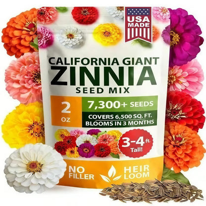 Meet the Zinnia Seeds-the pure, filler-free seeds that turn a bare patch of soil into your own personal flower paradise.